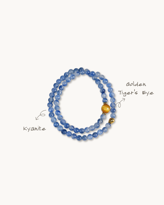 Starry Night, Multi-Wrap Blue Kyanite|Boost Your Confidence