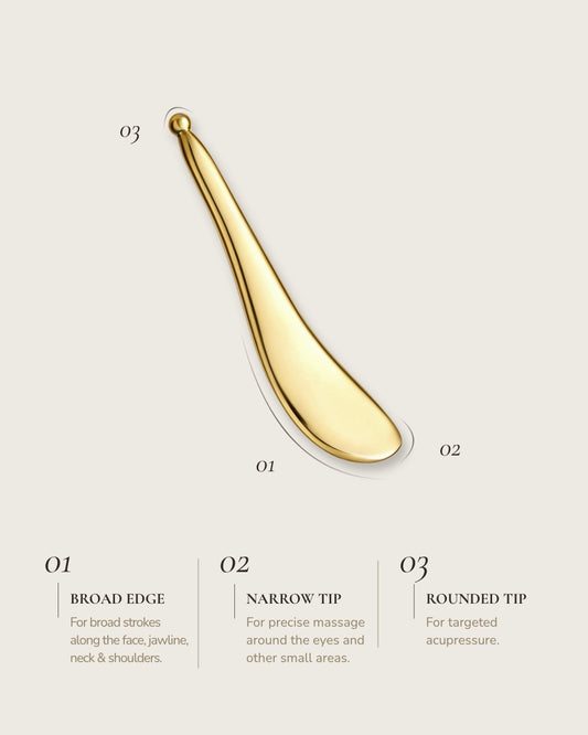Brass Meridian Gua Sha Wand