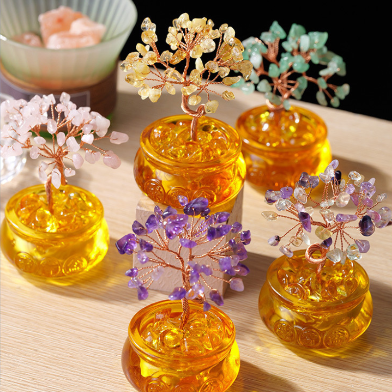 Amethyst Feng Shui Tree For Wisdom - Focus & Study Planter