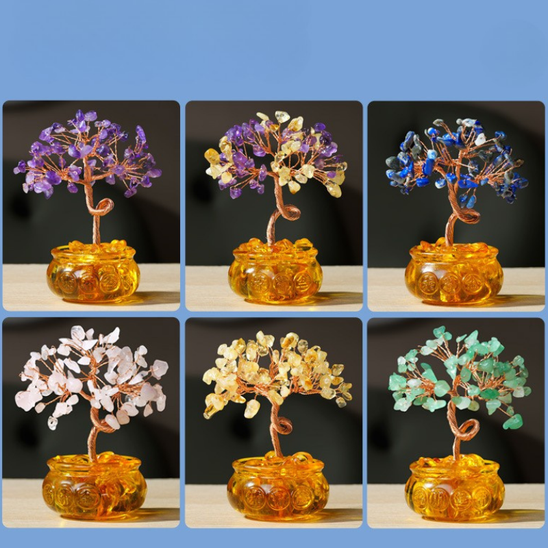 Amethyst Feng Shui Tree For Wisdom - Focus & Study Planter