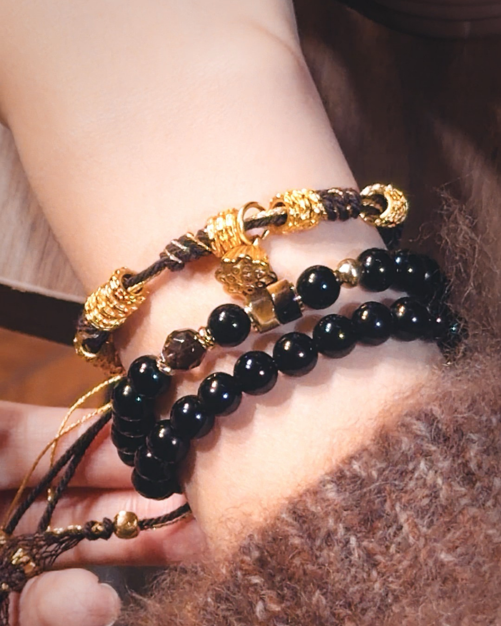 Lucky Lotus, Tibetan Cotton Cord Bracelet, Turn Your Fortune