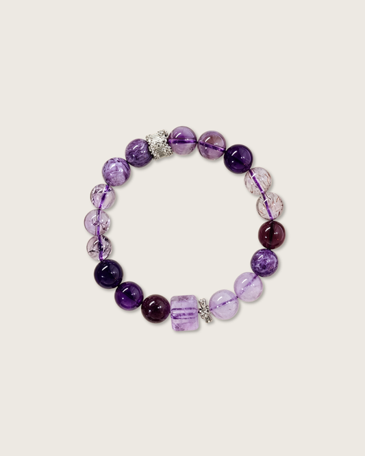 Amethyst Athena, Brazilian & Lavender Amethyst Bracelet, Support Your Studies