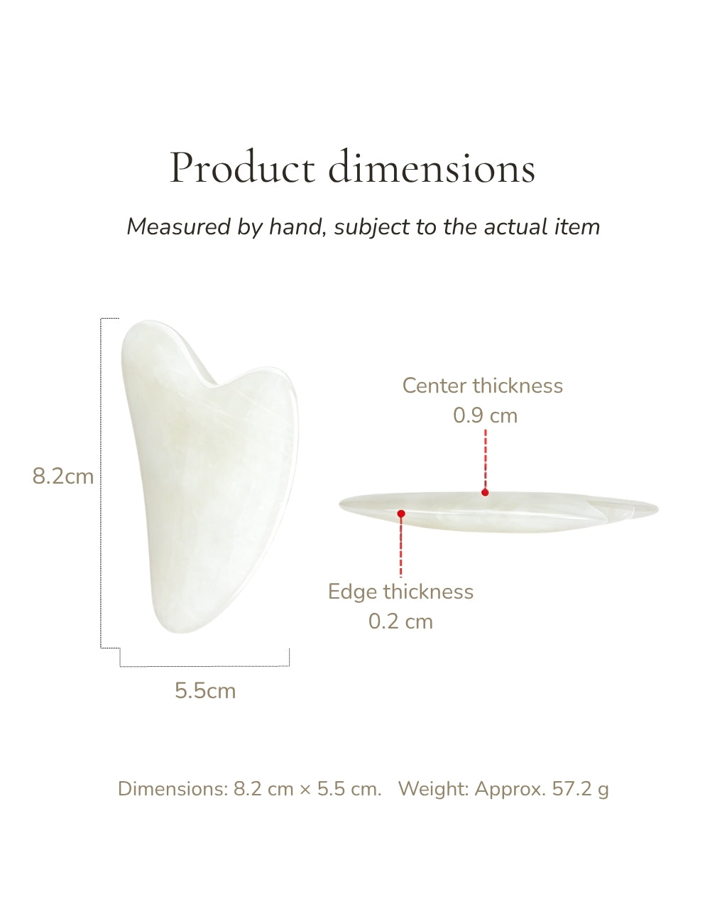 3D White Jade Gua Sha Tool