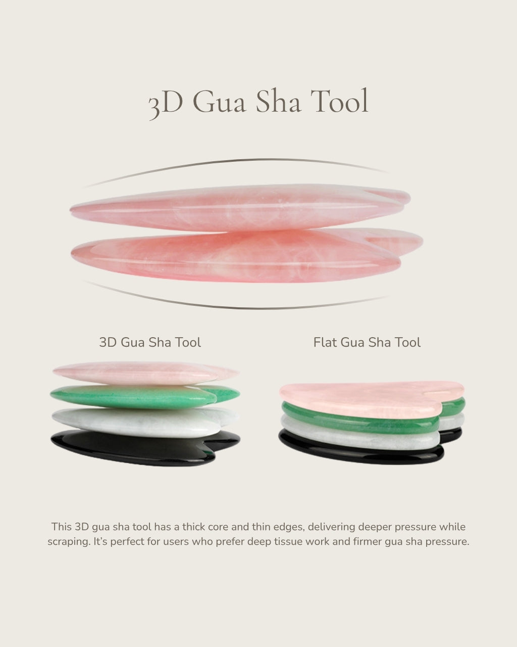 3D White Jade Gua Sha Tool
