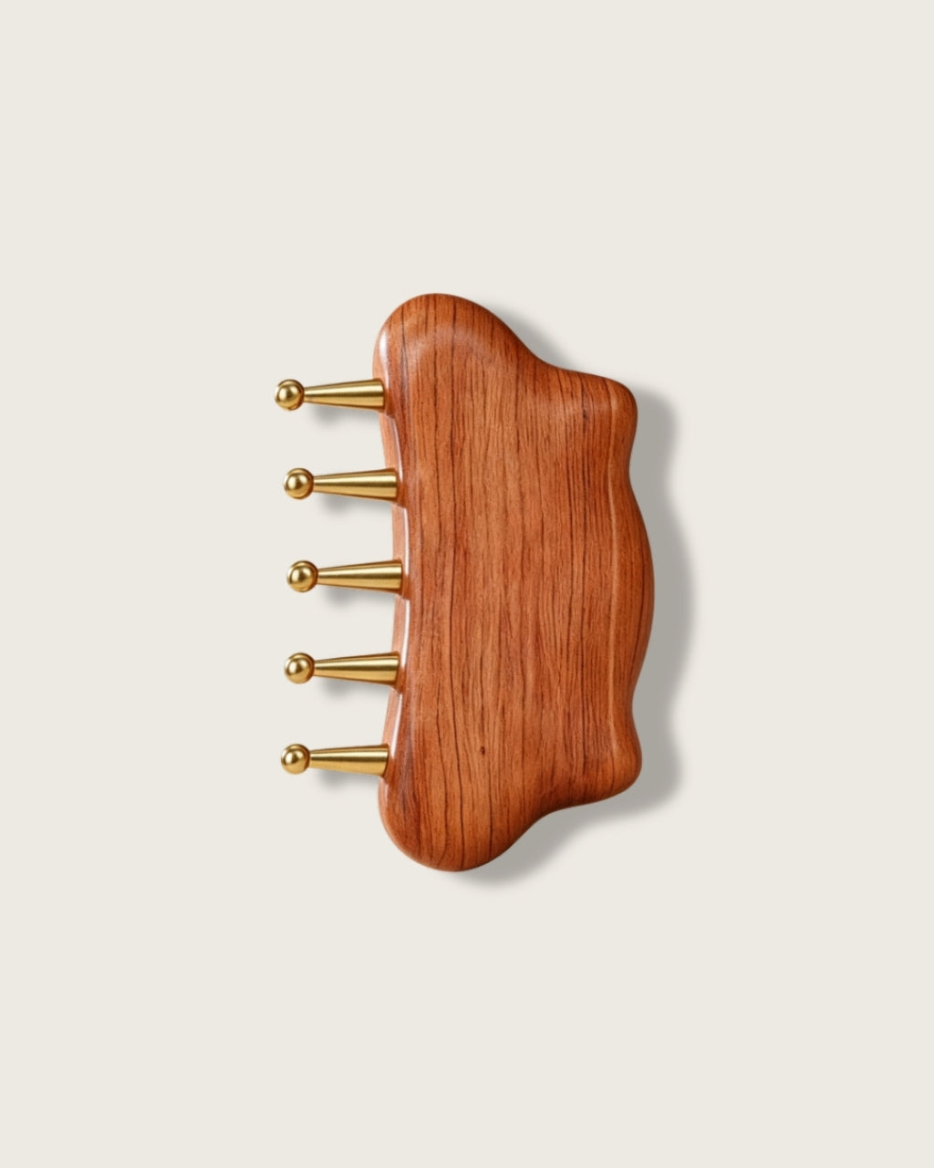 Wood & Brass Cloud-Shaped Meridian Comb