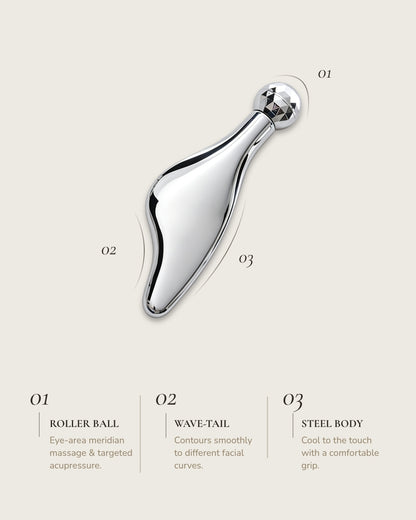 Stainless Steel Roller & Fishtail Gua Sha Tool