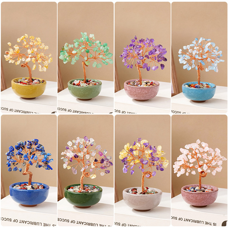 Citrine & Amethyst Feng Shui Tree | Wealth & Wisdom Crystal Tree