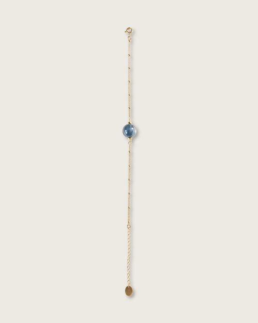 Wish Pearl, Kyanite Chain Bracelet, Healing
